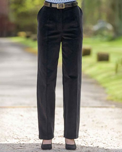 Needlecord Trousers  Ladies - Black