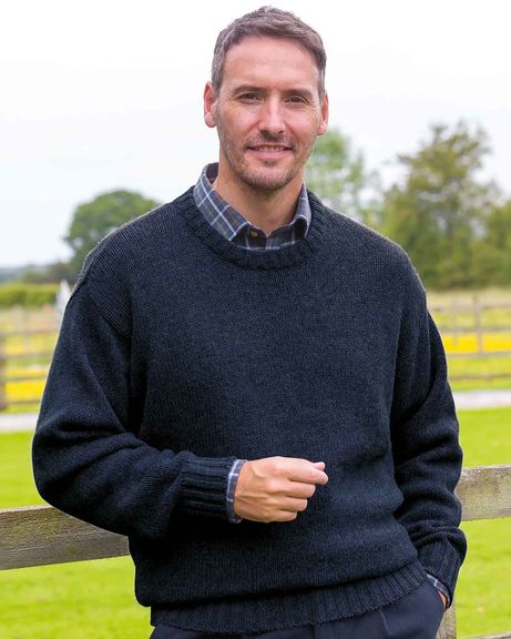 Shetland Crew Neck Jumper Mens