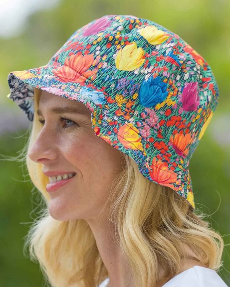 Liberty Print Floral Reversible Hat