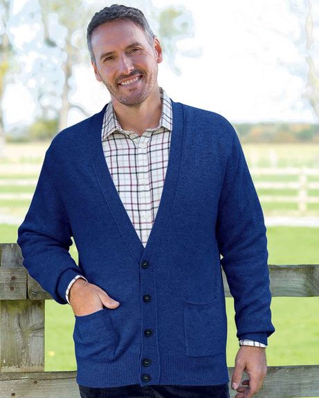 Lambswool Cardigan  Mens