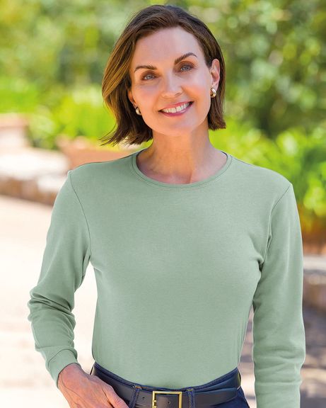 Pure Cotton Crew Neck - Sage