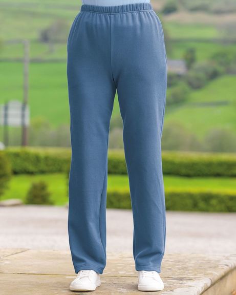 Marina Blue Leisure Pull On Straight Leg Trousers