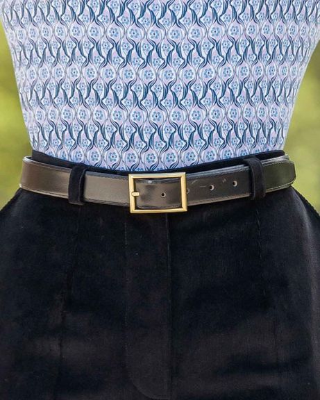 Womens Black Leather Belt