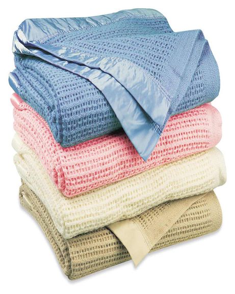 Pure Wool Satin Bound Cellular Blankets