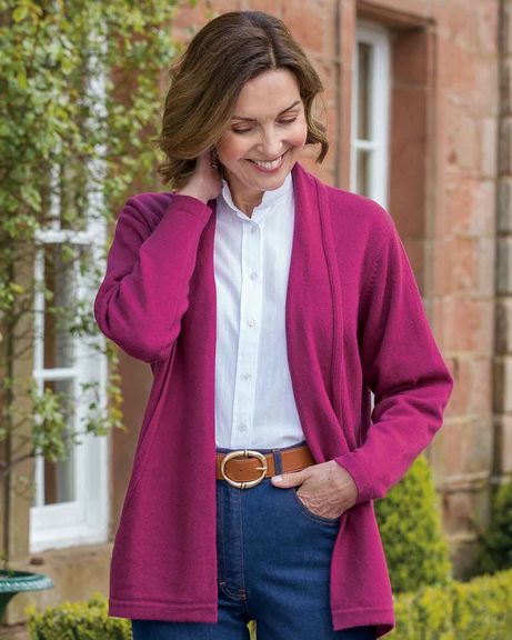 Sienna Edge to Edge Cardigan - Redcurrent