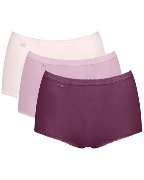 Sloggi 3 Colour Maxi Briefs - Pink