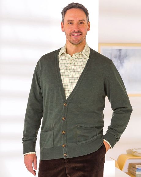 Mens warm cardigan hot sale