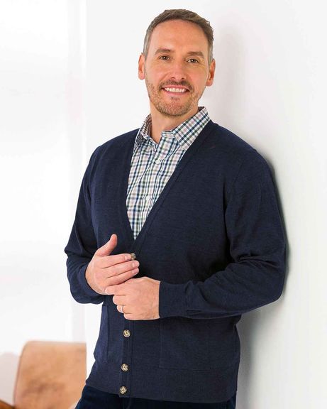 Merino Cardigan  Mens