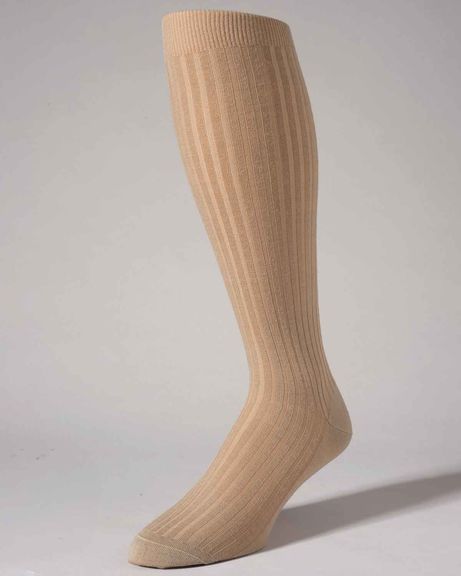 Pantherella Stretch Wool Knee Socks - Beige
