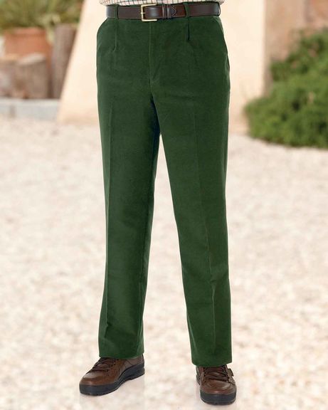 Moleskin Trousers  Mens - Green
