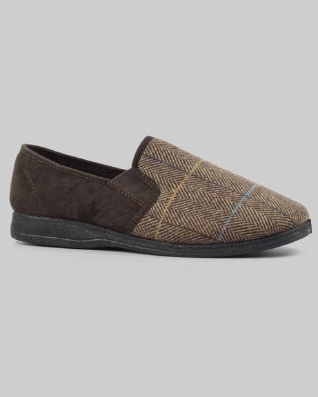 Goodyear Mens Checked Slipper