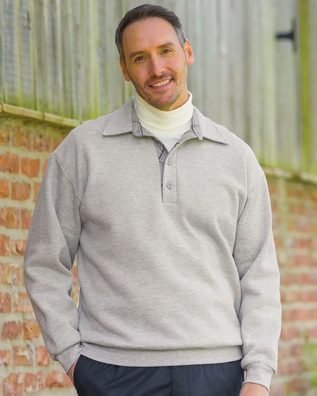 Mens Silver Trimmed Sweatshirt