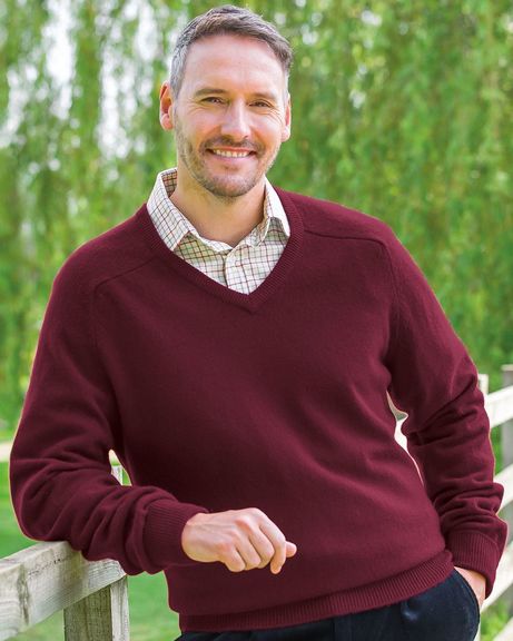 Lambswool V Neck Jumper
