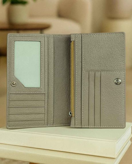 Ladies Soft Leather Purse - Natural