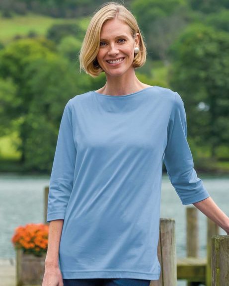 Madison Boat Neck 3/4 Sleeve Top