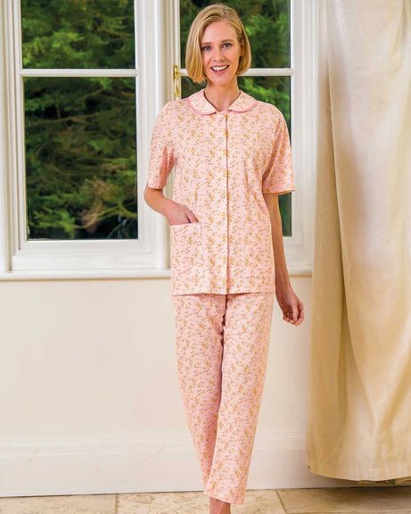 Jenna Floral Short Sleeve Cotton Pyjamas