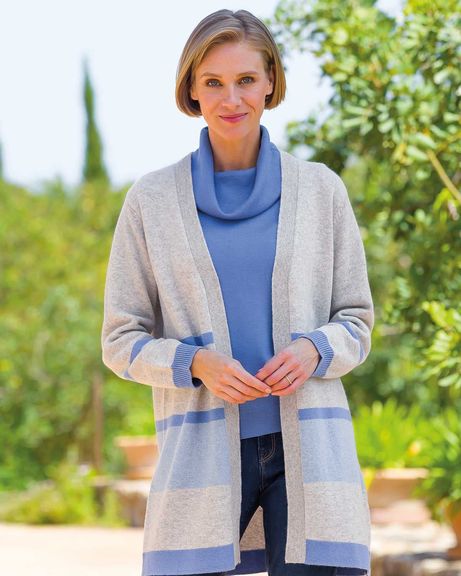 Lara Ladies Pure Lambswool Tunic Cardigan