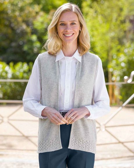 Ellen Edge to Edge Lambswool Ladies Waistcoat