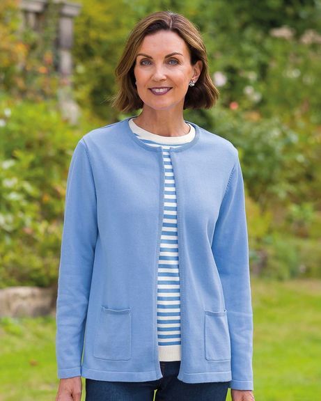 Carla Edge to Edge Pure Cotton Ladies Cardigan