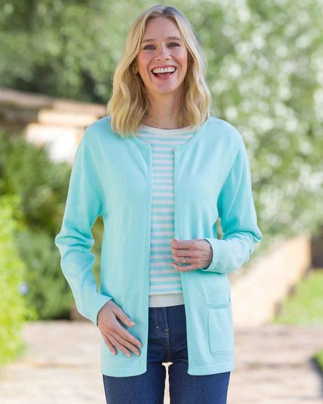 Carla Edge to Edge Pure Cotton Ladies Cardigan