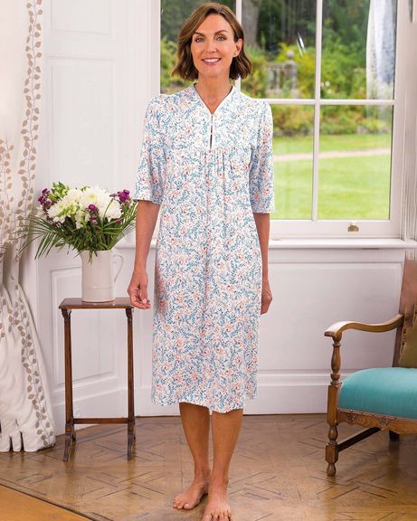 Georgia 3/4 Sleeve Pure Cotton Nightdress