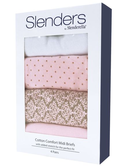 Slenderella Cotton Comfort Midi Brief