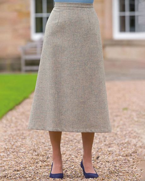 Corfu Pure Shetland Wool Tweed Skirt