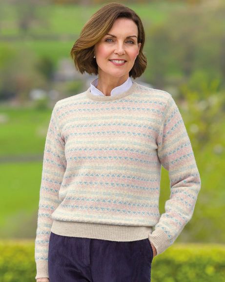 Lambswool Minnie Crew Neck Fairisle Jumper