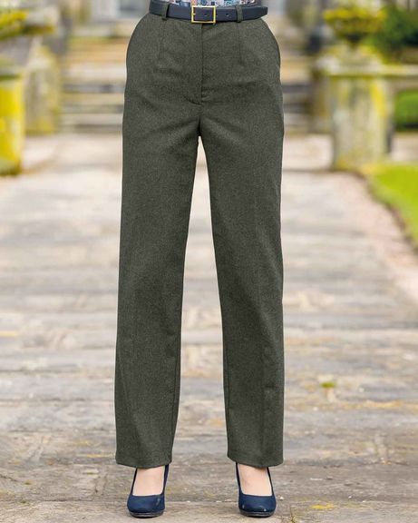 Ladies Flannel Trousers - Loden