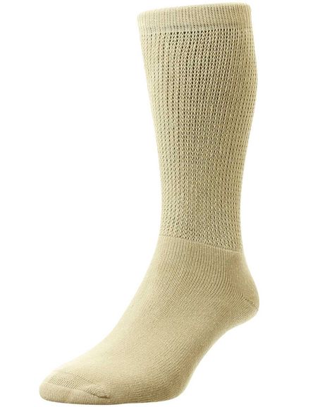Mens Diabetic Sock - Beige