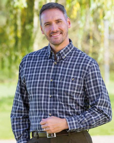 Southwold Mens Long Sleeve Cotton Rich Check Shirt 