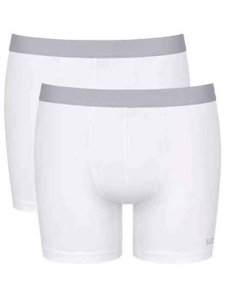 Mens Sloggi Boxer Shorts 2 Pair Pack - White