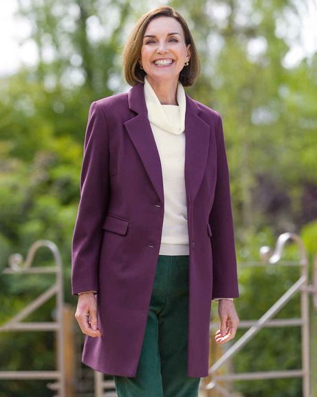 Cassandra Berry Crombie Style Lined Coat