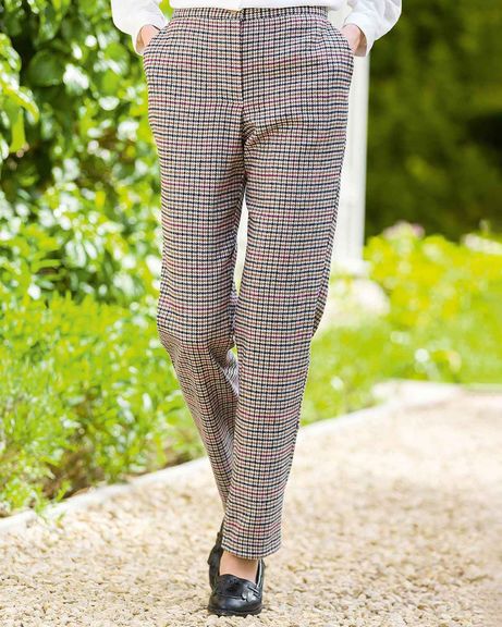 Helmsdale Checked Poly Mix Pull On Trousers