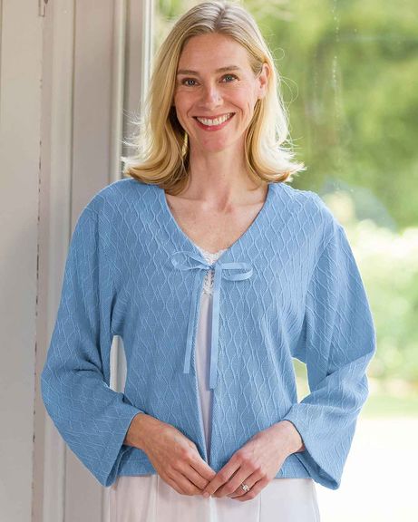 Juliet Blue Ribbon Tie Bed Jacket