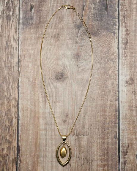 Ana Gold Effect Pendant Ladies Necklace