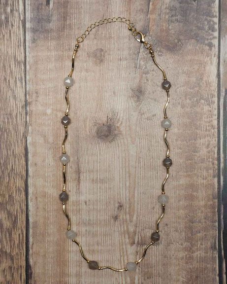 Beatrice Gold Effect Beaded Ladies Necklace
