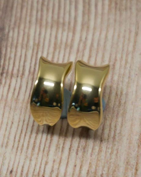 Bianca Gold Effect Hoop Ladies Earrings