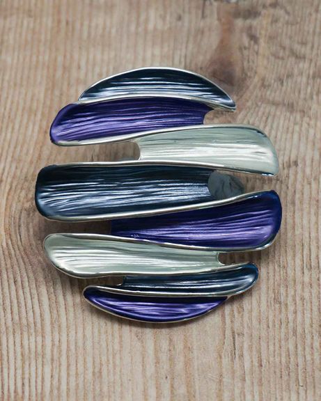 Faith Silver Effect Enamel Magnetic Brooch