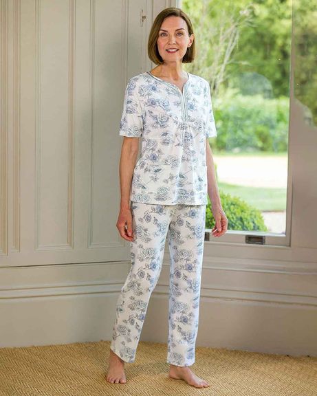 Yasmin Floral Pure Cotton Short Sleeve Pyjamas