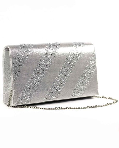Lunar Adriana Clutch Bag - Silver