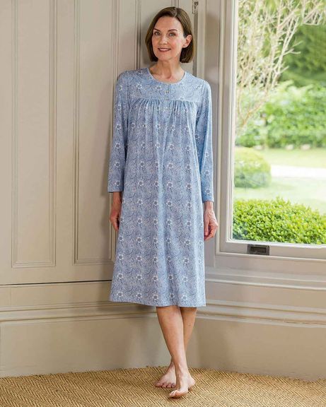 Andi Floral Pure Cotton Long Sleeve Nightdress