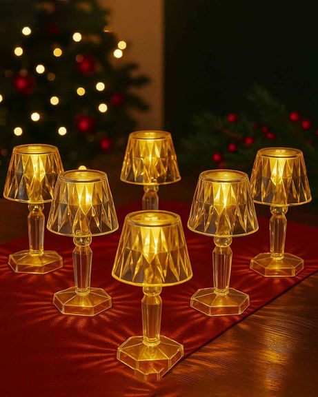 Set of 6 Mini Table Lamps Set