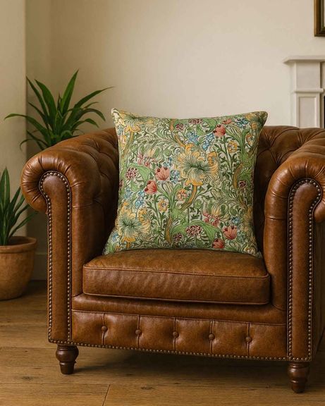Pure Cotton Printed Cushions - Golden Lily