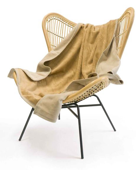 Reversible Cotton Mix Throw - Stone