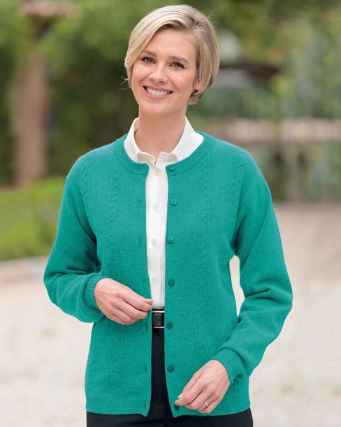 Lambswool Cable Cardigan Available in 13 Colours
