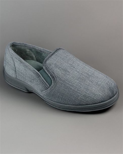 Men's classic house shoe. Wide fitting. Sizes 7-12.