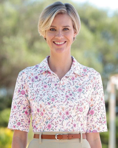 Nicole Multi Coloured Pure Cotton Polo
