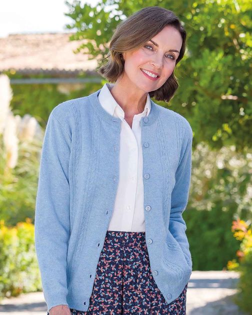 Lambswool Cable Cardigan