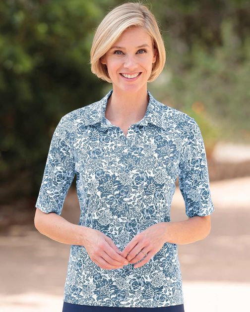 Elsa Multi Coloured Pure Cotton Polo